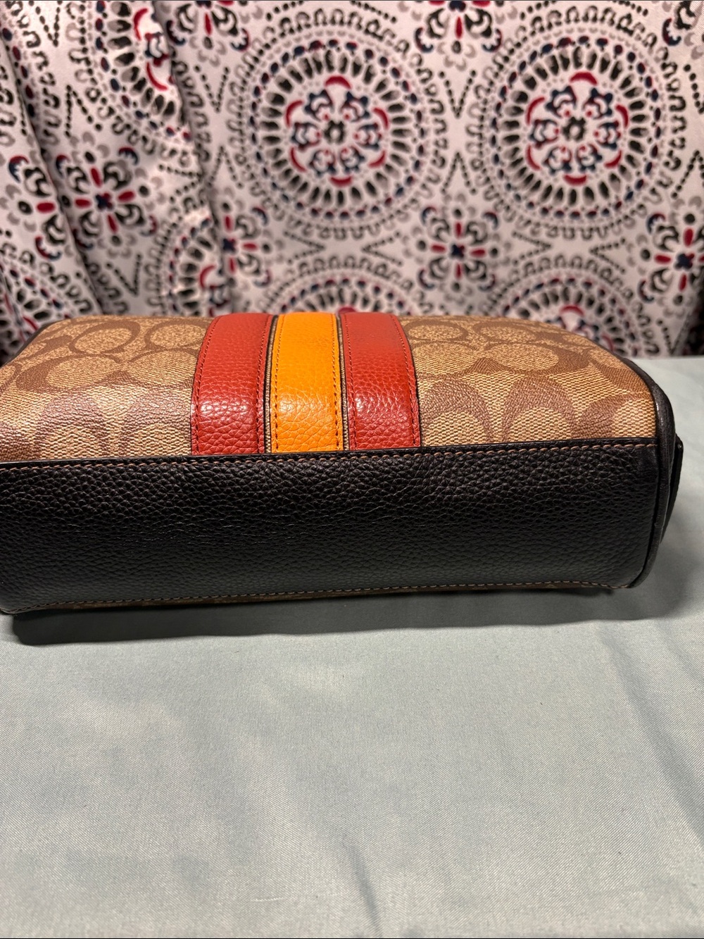 Coach Signature Varsity Stripe Dopp Kit / Toiletry Bag - Picture 10 of 13